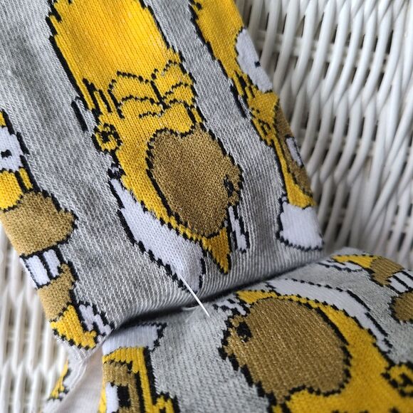 The Simpsons TV Show Bart and Homer Novelty Character Casual Crew Socks for Men - Picture 9 of 10